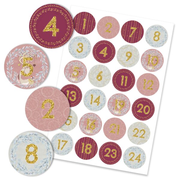 Adventskalender Zahlenaufkleber 46