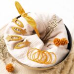 Musselin Haar-Accessoires Set – Senfgelb - Image 4