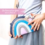 Kinderhandtasche – Regenbogen blau - Image 3