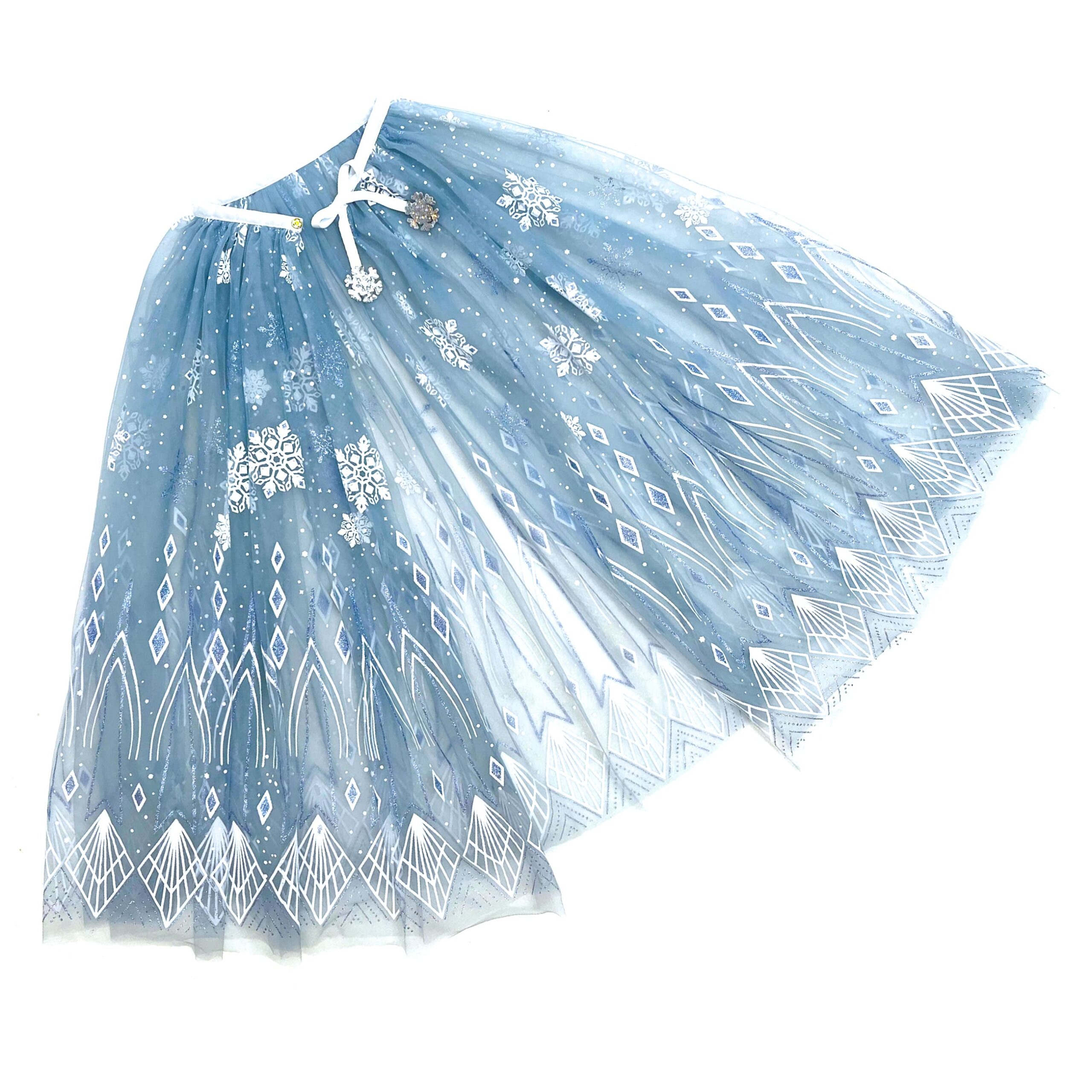 Tüll Cape mit Glitzer – hellblau