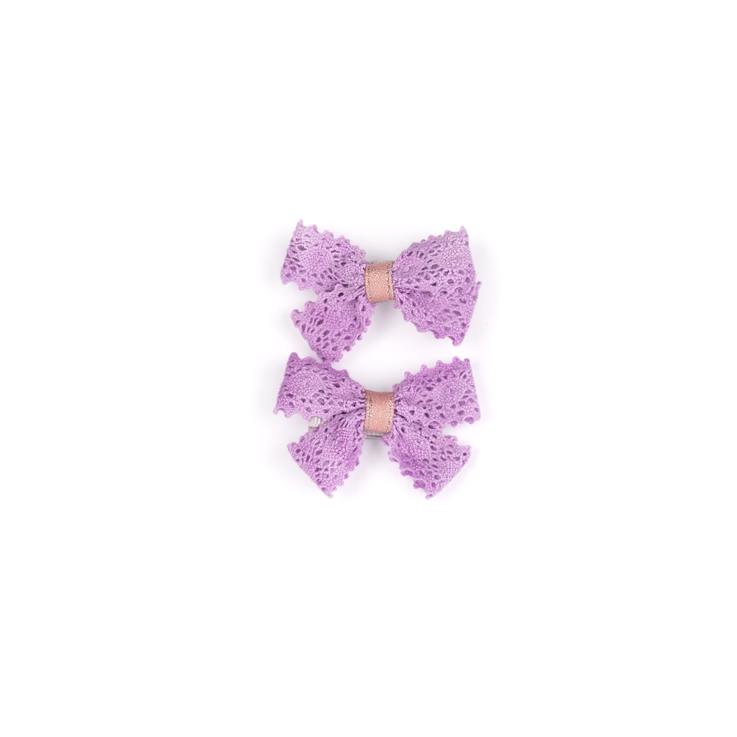 Busy Lizzie - Haarspange - Mini-Schleife - Spitze - Lila